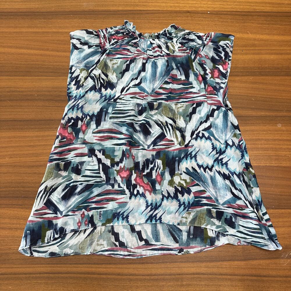 Chufy Mountain Print Sleeveless Lightweight Breezy Top Granola Girl Natural Boho - Picture 8 of 8